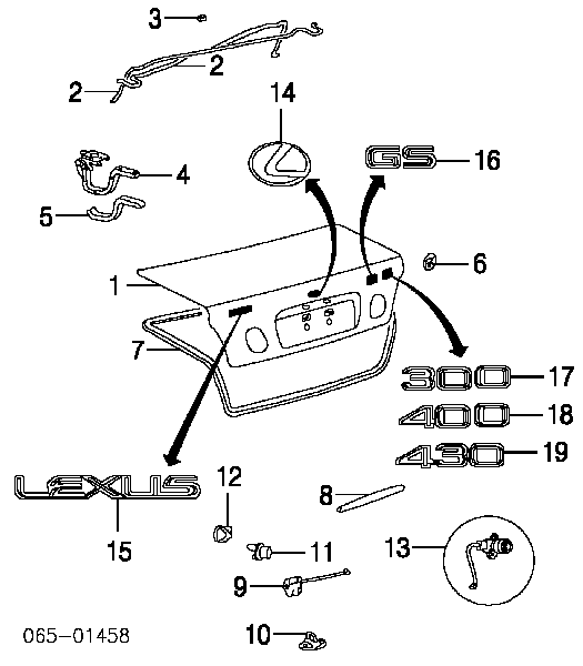 6460030120 Toyota Замок п'ятих дверей