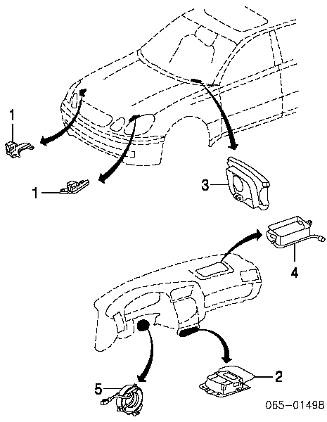 Кільце контактне, шлейф руля 8430630150 Toyota