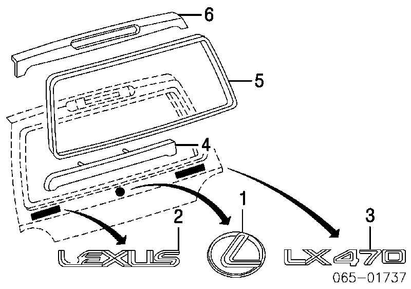 Емблема кришки багажника, фірмовий значок 7547360070 Toyota