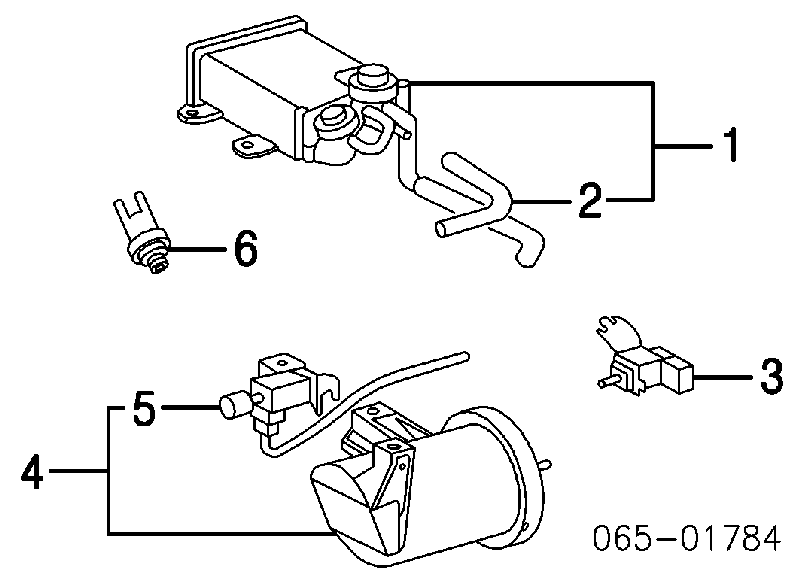 Клапан абсорбера паливних парів Toyota 4Runner (GRN21, UZN21) (Тойота 4 раннер)