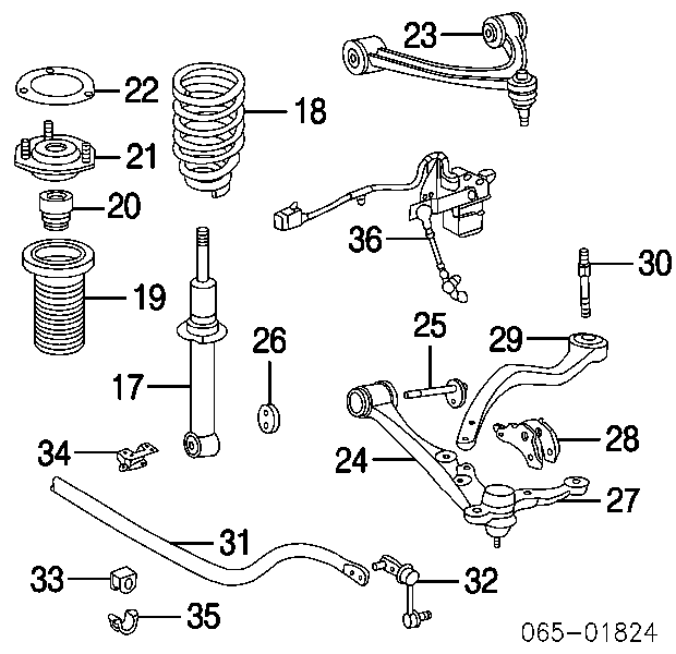 Буфер-відбійник амортизатора переднього Lexus GS (JZS160) (Лексус GS)