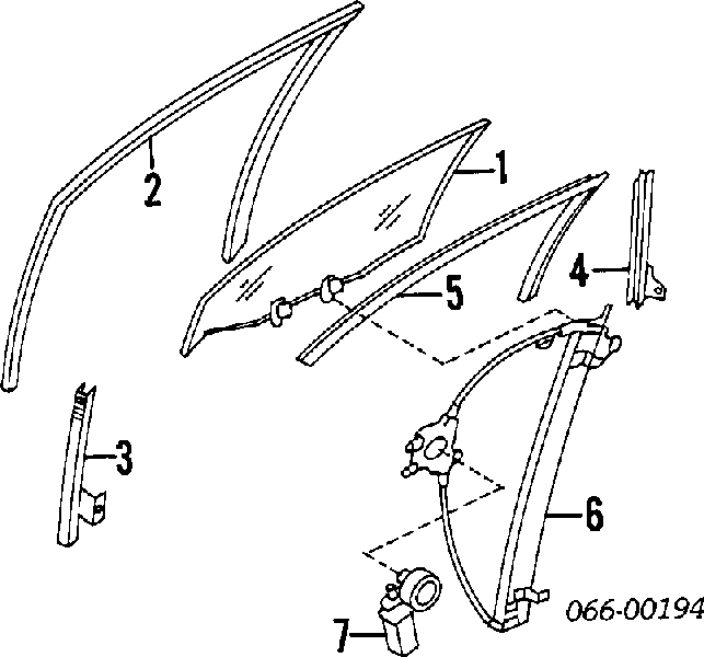 Механізм склопідіймача двері передньої, лівої Infiniti G (P10) (Інфініті G)