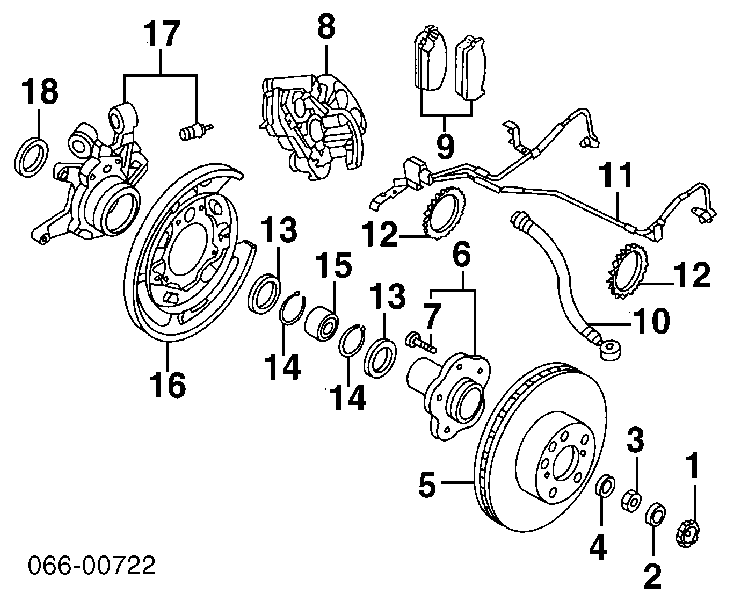 44060AR085 Nissan/Infiniti Колодки гальмівні задні, дискові