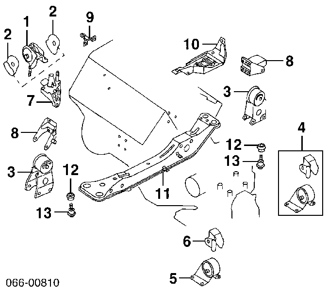 Подушка двигуна передня 1127040U00 Nissan/Infiniti