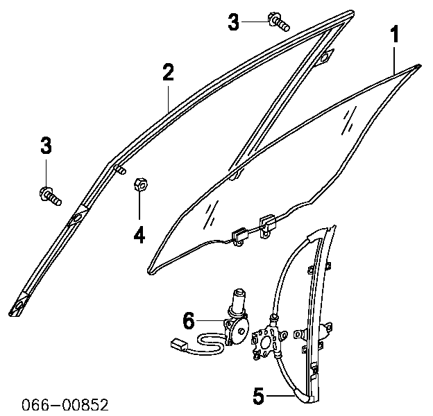 Механізм склопідіймача двері передньої, лівої Infiniti G (P11) (Інфініті G)