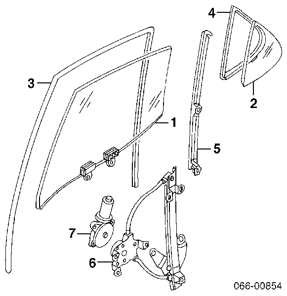 Механізм склопідіймача двері задньої, лівої Infiniti G (P11) (Інфініті G)
