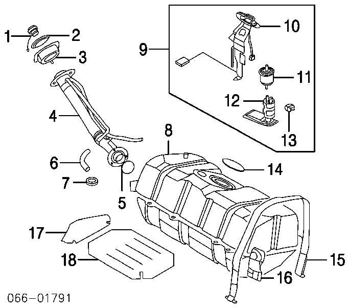 Фільтр паливний 16400W7061 Nissan