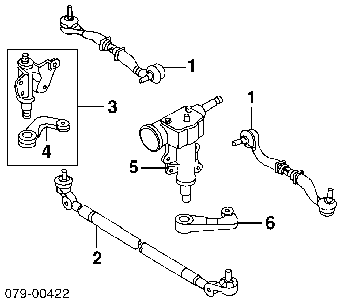 Тяга рульова центральна ADG08707 Blue Print