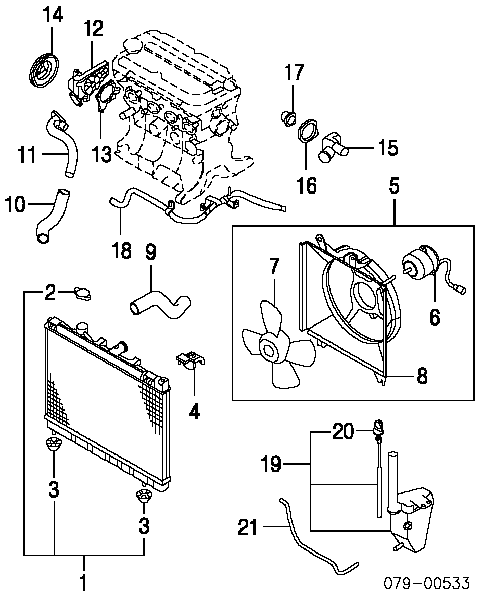 Прокладка водяної помпи Mazda 121 2 (DB) (Мазда 121)
