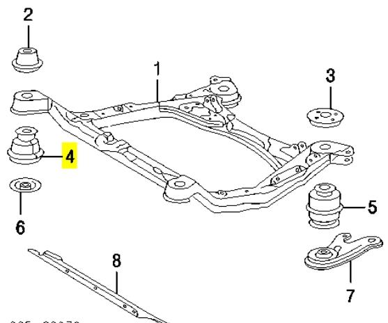 Купити 5221133050 Toyota Сайлентблок передній балки/підрамника