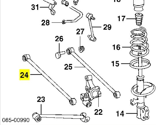 4871048010 Toyota Балансир задній нижній, правий