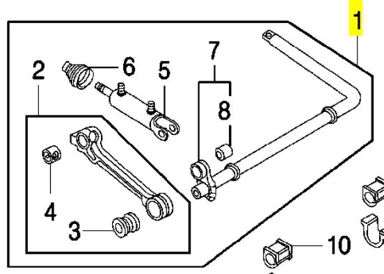 RGB101020 Land Rover Стабілізатор задньої балки