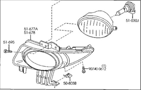 Купити BN8V51690A Mazda Фара протитуманна, ліва