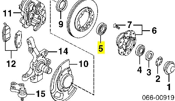 Купити 4021050W00 Nissan/Infiniti Передній підшипник колеса