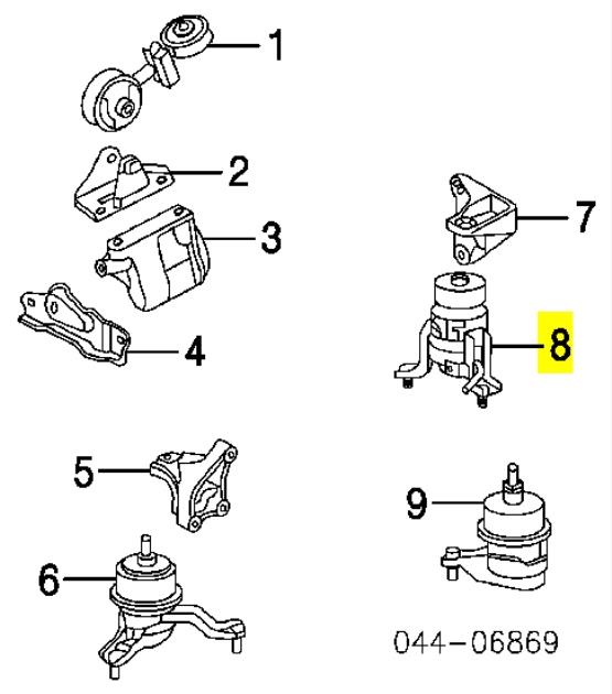 Подушка (опора) двигуна, передня 123610A080 Toyota