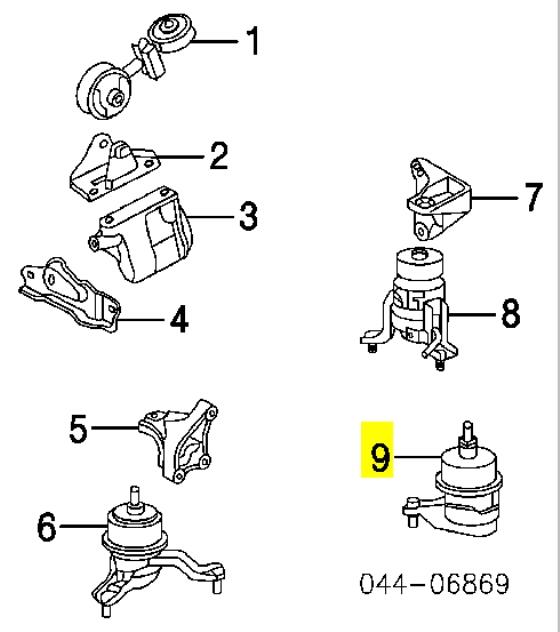 Купити 1237228020 Toyota Подушка (опора) двигуна, ліва