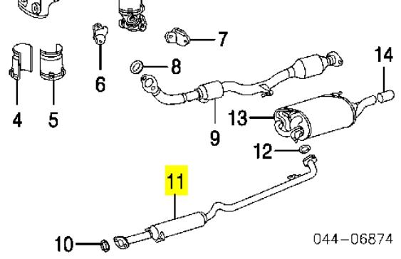 174200H010 Toyota Середній глушник