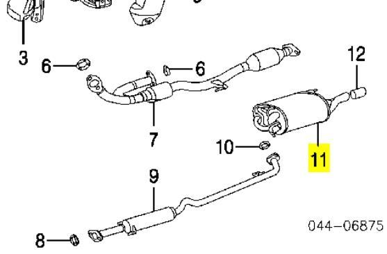 174400A020 Toyota Глушник, задня частина