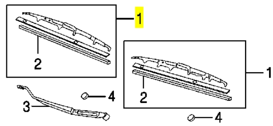 Щітка-двірник лобового скла, водійська 85222AA050 Toyota