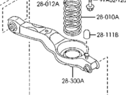 Балансир задній нижній Mazda BP4K28300C