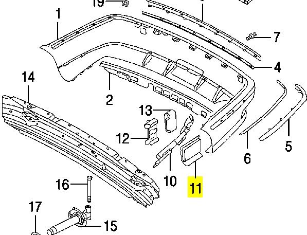 Решітка вентиляційна задня BMW 64226900036 ціна, від 6.34 USD