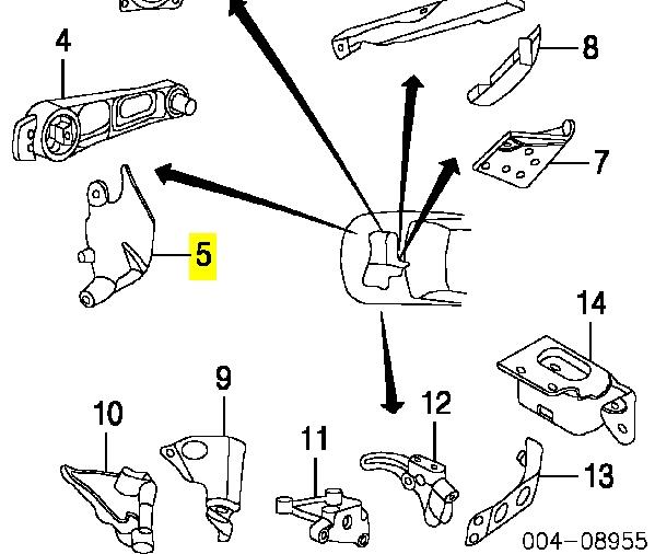 Подушка (опора) двигуна, передня K04668577AB Fiat/Alfa/Lancia