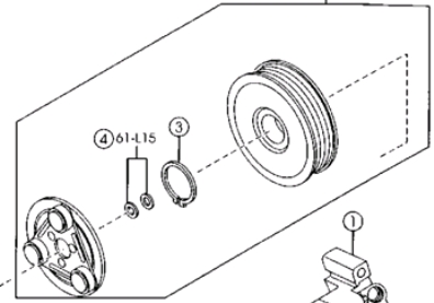 Шків компресора кондиціонера Mazda 3 (BK14) (Мазда 3)