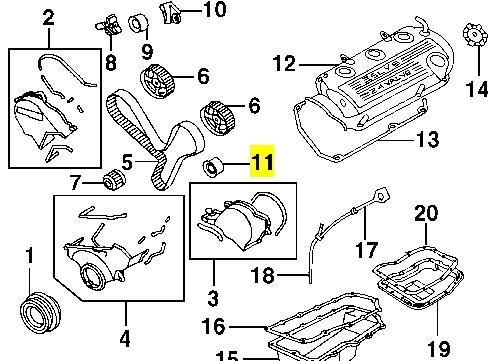 Ролик паразитний ГРМ MD151447 Mitsubishi