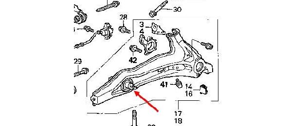 Купити 52370SH3G70 Honda Сайлентблок заднього поздовжнього важеля