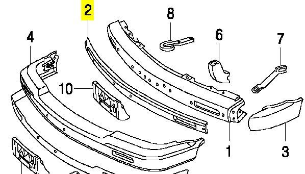 15972385 General Motors Молдинг бампера переднього, центральний