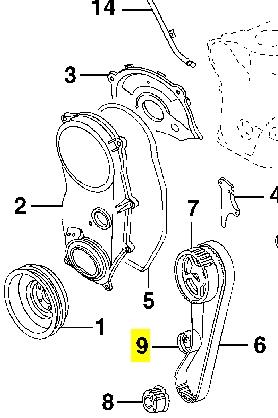 Ролик натягувача ременя ГРМ 91172368 General Motors