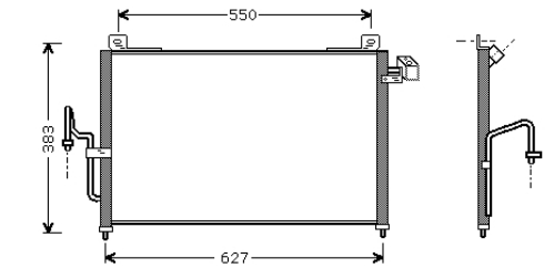 Конденсатор кондиціонера Mazda C10061480B ціна, від 59.08 USD
