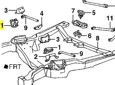 Подушка (опора) двигуна ліва/права 22188284 General Motors