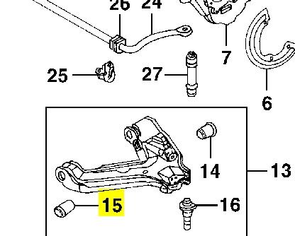 Сайлентблок переднього важеля 15990218 Opel