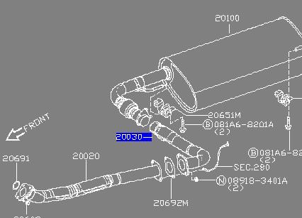 Труба вихлопна, від каталізатора до глушника Edex ED15212 ціна, від 24.69 USD