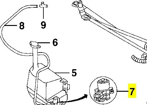 Насос-двигун омивача скла, переднього 04797695 Chrysler