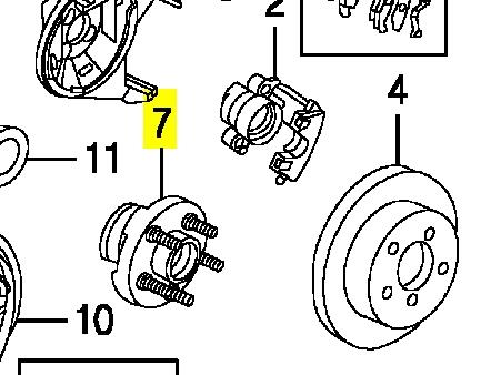 Маточини задніх коліс Chrysler 4860074AA ціна, від 40.24 USD
