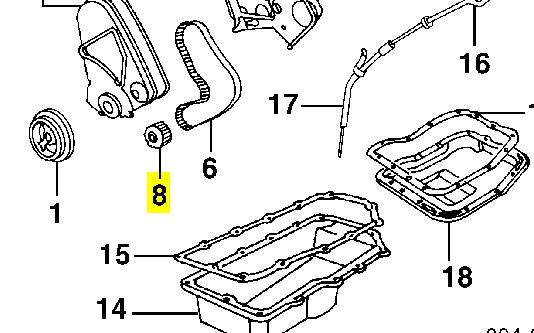 Звездочка привода коленвала двигателя CHRYSLER 04667604