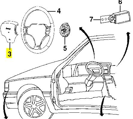 Подушка Айрбег водія Chrysler 5DV01MX8 ціна, від 56.24 USD