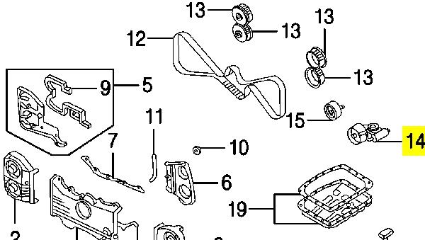 Натягувач приводного ременя Subaru 13033AA040