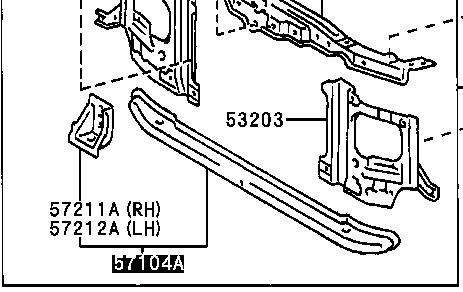 Супорт радіатора нижній/монтажна панель кріплення фар Lexus LX 470 (UZJ100) (Лексус LX)