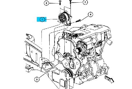 Права подушка двигуна Chrysler 04861308AB ціна, від 76.01 USD
