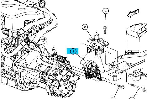 4612951AB Chrysler подушка трансмісії (опора коробки передач)