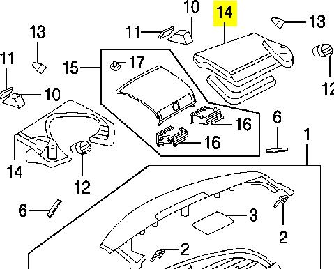 Накладка панелі "торпедо" пасажирської подушки безпеки Mazda 3 (BK12) (Мазда 3)