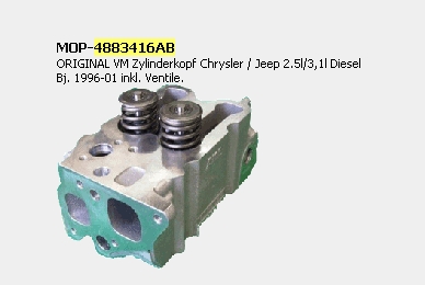 4883416AB Chrysler головка блока циліндрів (гбц)