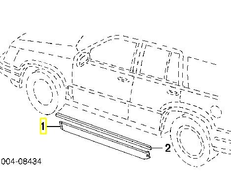 Накладка зовнішня (молдинг) порога, правий Jeep Grand Cherokee (Джип Гранд черокі)