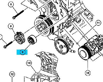 Натяжний ролик Chrysler 5066938AA ціна, від 15.76 USD