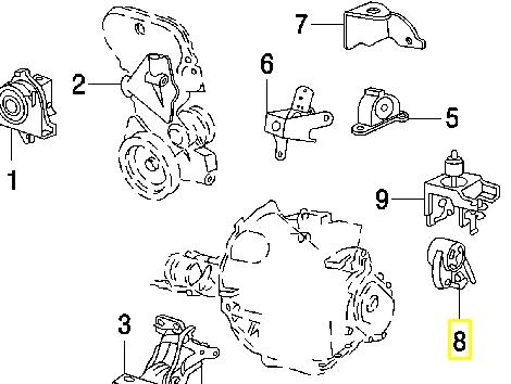 04861394AA Chrysler Опора кпп