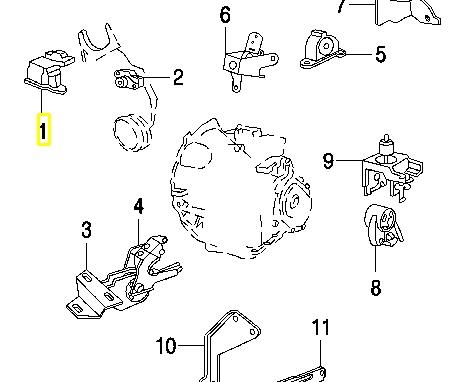 Подушка (опора) двигуна, передня Chrysler 4861272AE ціна, від 166.21 USD