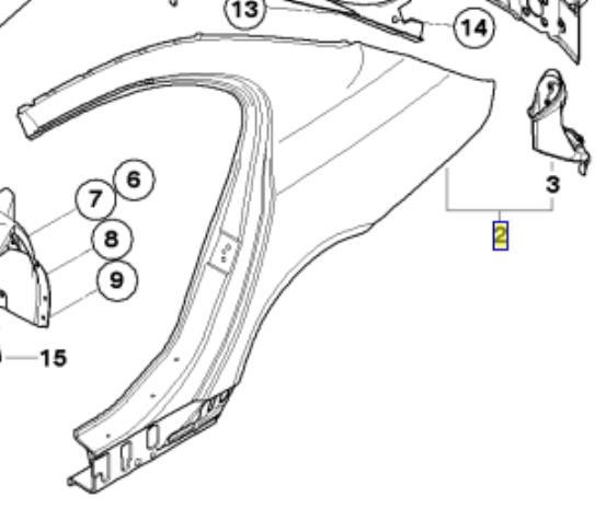 Купити 41217111320 BMW Крило заднє праве